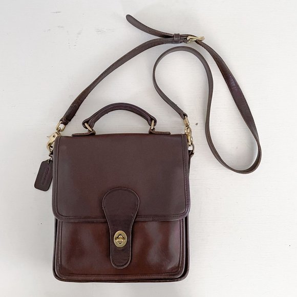 Coach 90s Vintage Brown Leather Station Crossbody Bag 5130 Costa Rica 1999 - Picture 2 of 12